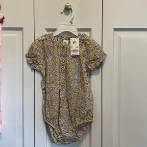 Flower Print Baby Romper